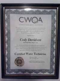 Certified Water Treatment Specialist